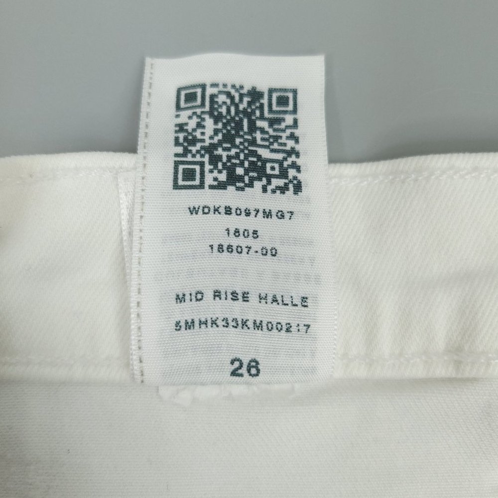 True Religion Halle Moto Jeans Size 26 Mid Rise Super Skinny White Distressed - Picture 8 of 15